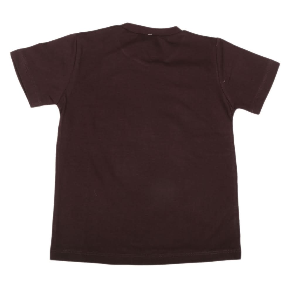 Boys Half Sleeves Jersey T-Shirt - Coffee, Kids, Boys T-Shirts, Chase Value, Chase Value