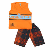 Boys 2 Pcs Suit Sando - Orange, Kids, Boys Sets And Suits, Chase Value, Chase Value