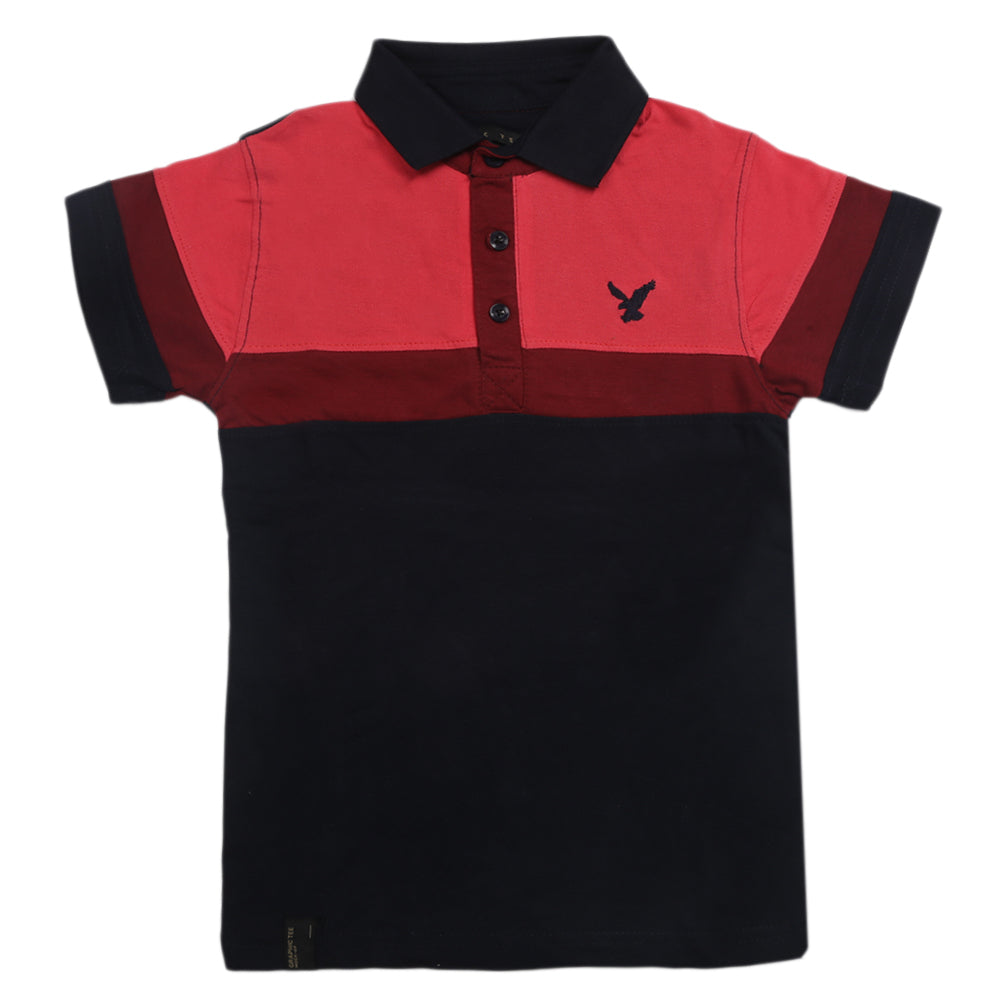 Boys Half Sleeves Polo T-Shirt - Pink, Boys T-Shirts, Chase Value, Chase Value