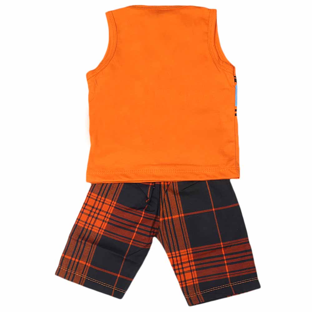 Boys 2 Pcs Suit Sando - Orange, Kids, Boys Sets And Suits, Chase Value, Chase Value