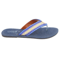 Girls Fancy Slippers (KL-004) - Blue, Kids, Girls Slippers, Chase Value, Chase Value