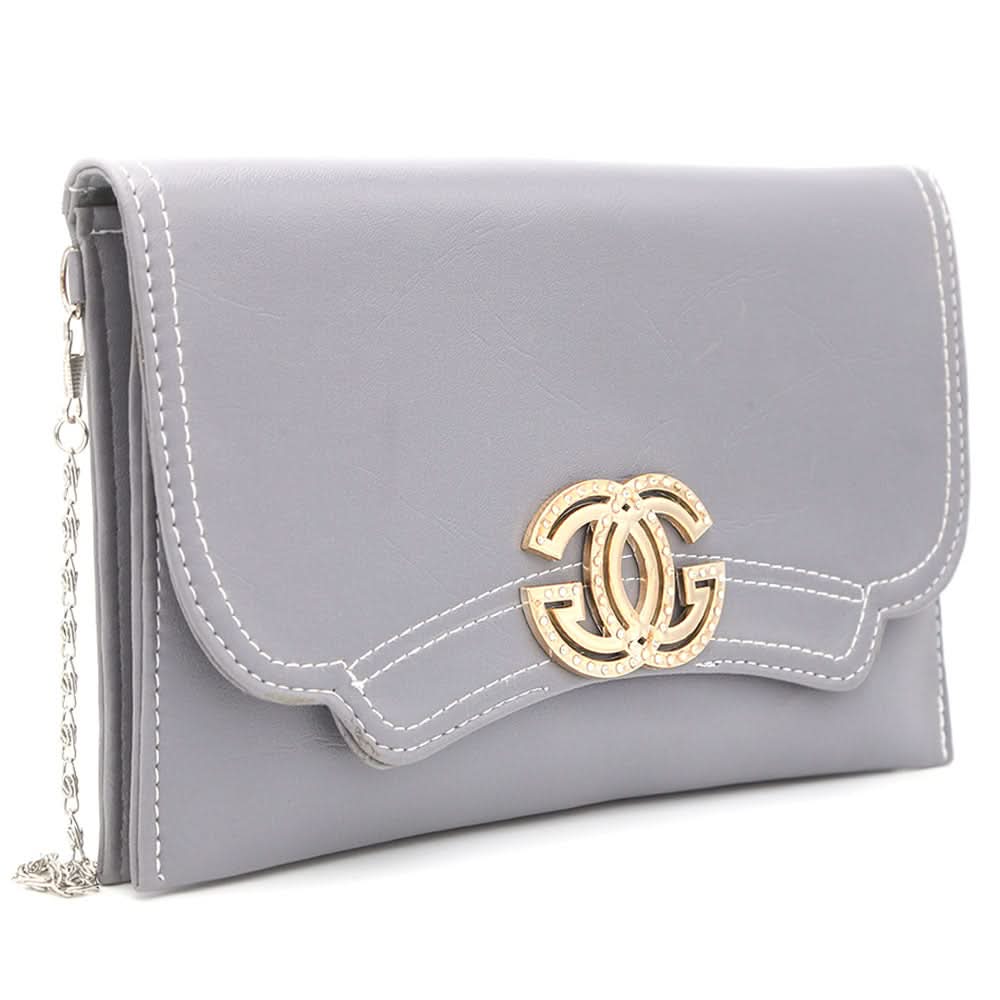 Ladies Clutch K-2088 - Grey, Women, Clutches, Chase Value, Chase Value
