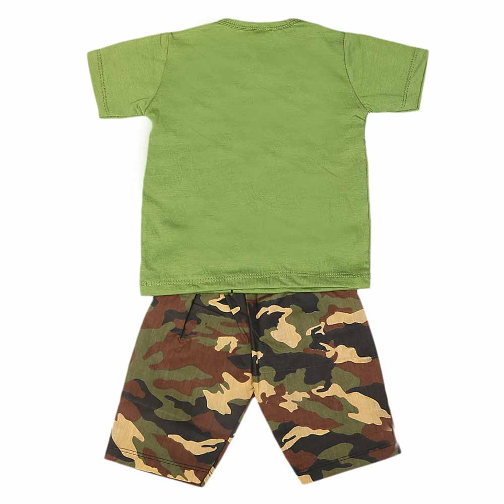 Boys 2 Pcs Suit Half Sleeves - Green, Kids, Boys Sets And Suits, Chase Value, Chase Value
