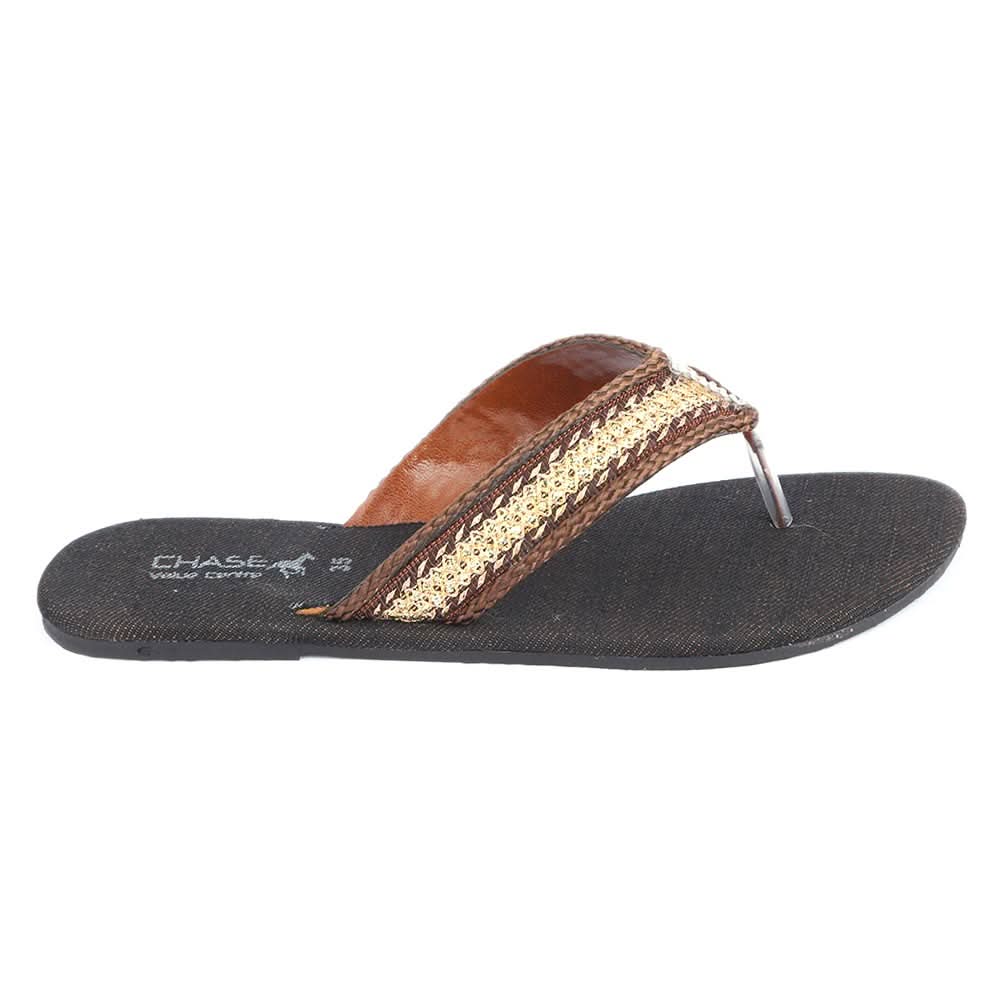 Girls Fancy Slippers (KL-004) - Brown, Kids, Girls Slippers, Chase Value, Chase Value