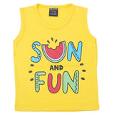 Girl's Sando T-Shirts - Yellow, Kids, Girls T-Shirts, Chase Value, Chase Value