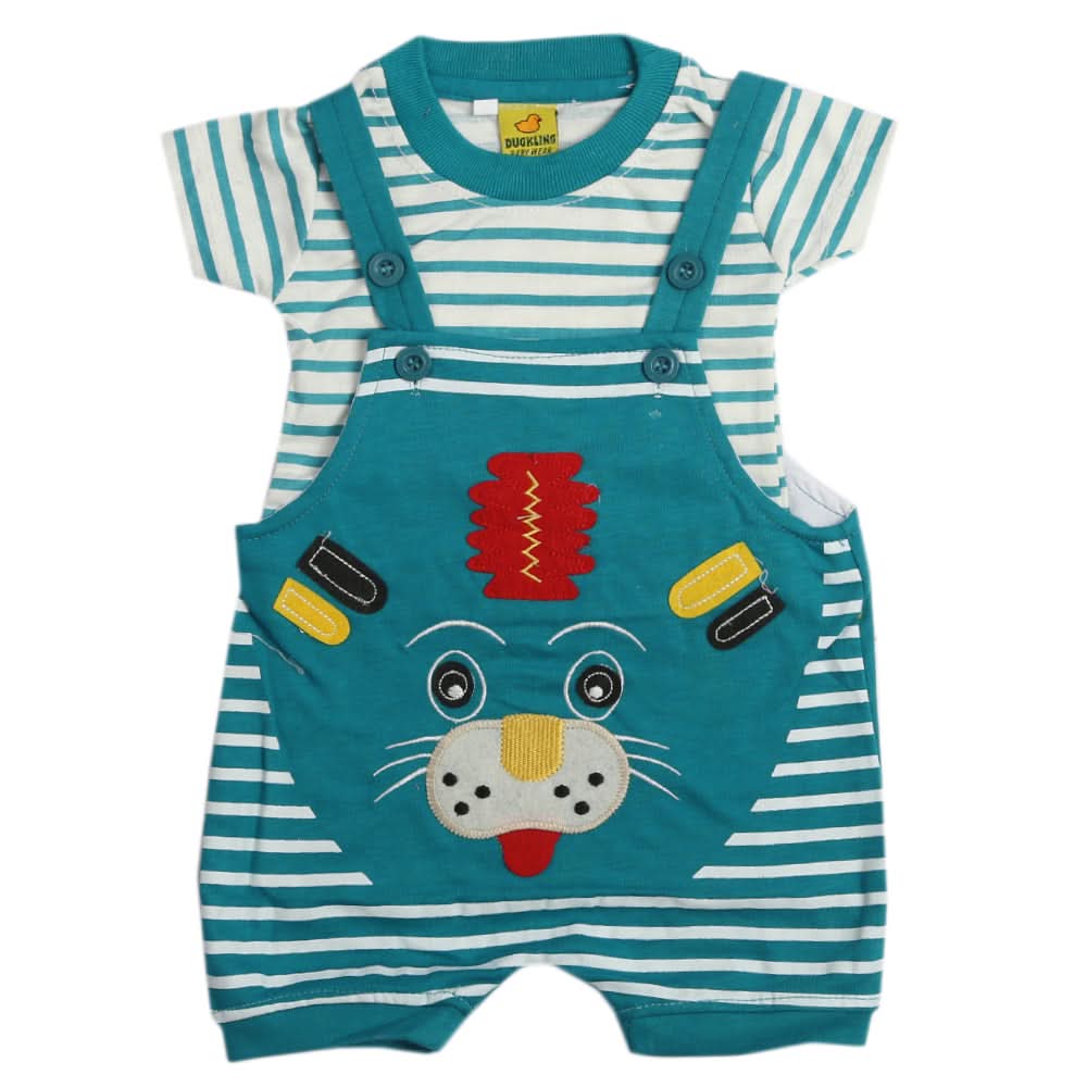 Newborn Boys Romper - Steel Green, Newborn Boys Rompers, Chase Value, Chase Value