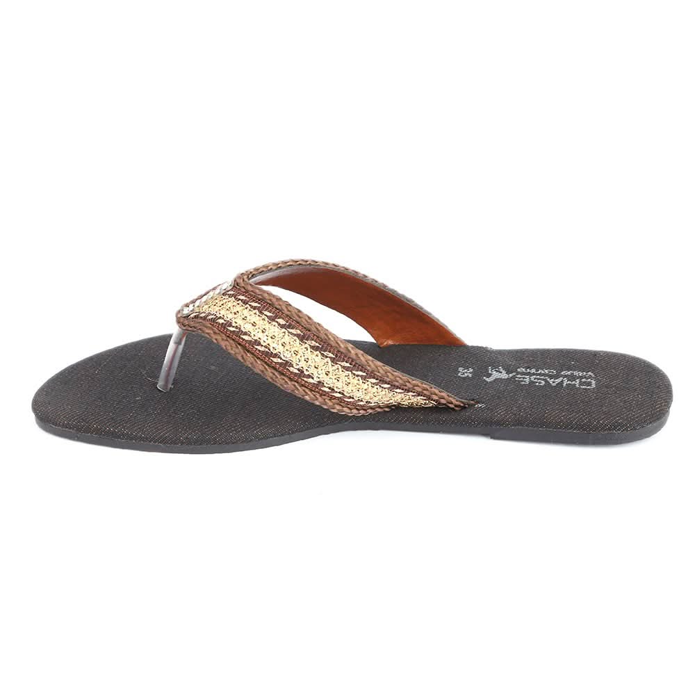 Girls Fancy Slippers (KL-004) - Brown, Kids, Girls Slippers, Chase Value, Chase Value