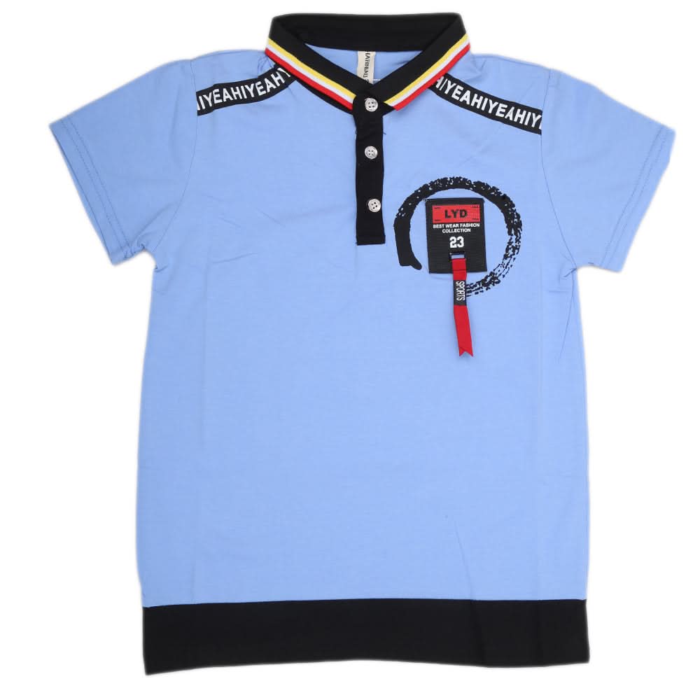 Boys Half Sleeves Polo T-Shirt - Blue, Kids, Boys T-Shirts, Chase Value, Chase Value