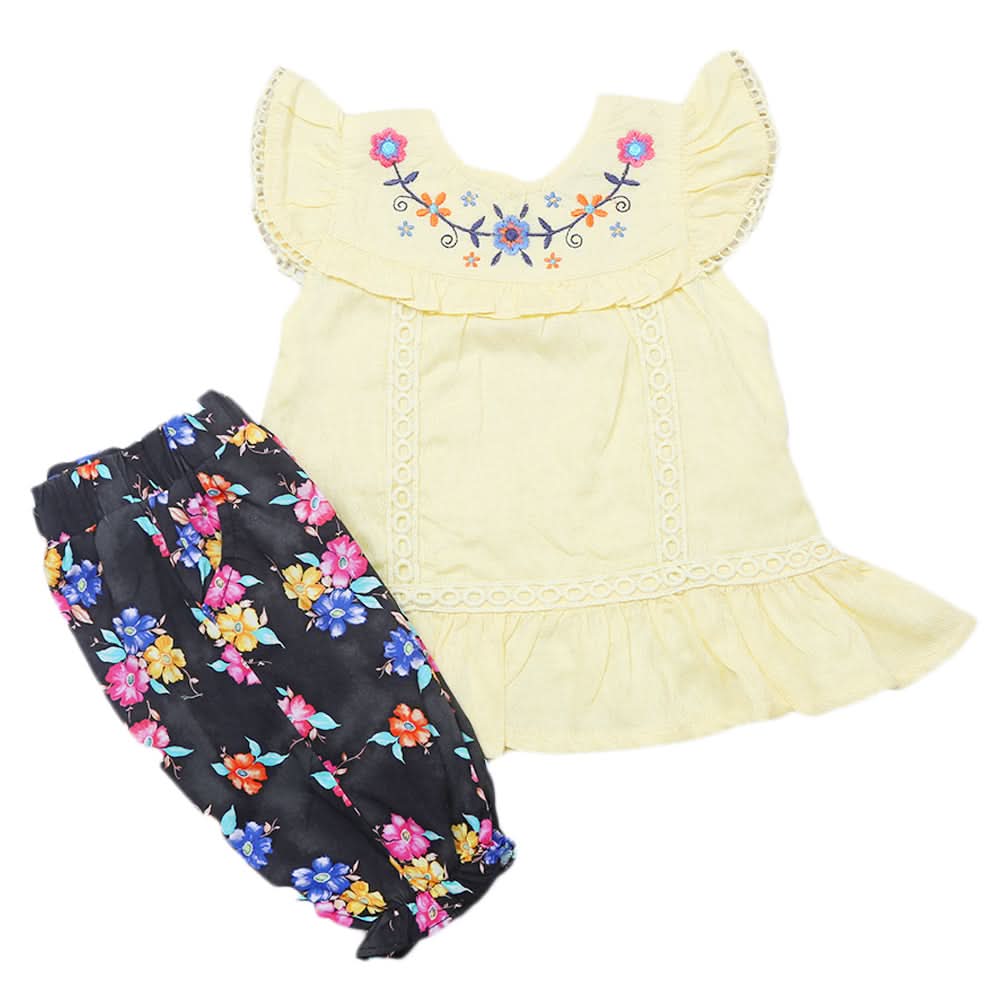 Newborns Half Sleeves Girls Suit - Yellow, Kids, Newborn Girls Sets And Suits, Chase Value, Chase Value