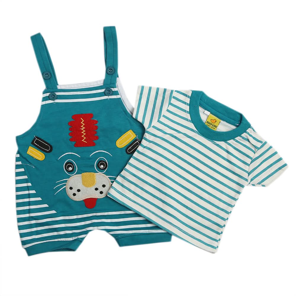 Newborn Boys Romper - Steel Green, Newborn Boys Rompers, Chase Value, Chase Value