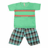 Boys 2 Pcs Suit Half Sleeves - Green, Kids, Boys Sets And Suits, Chase Value, Chase Value