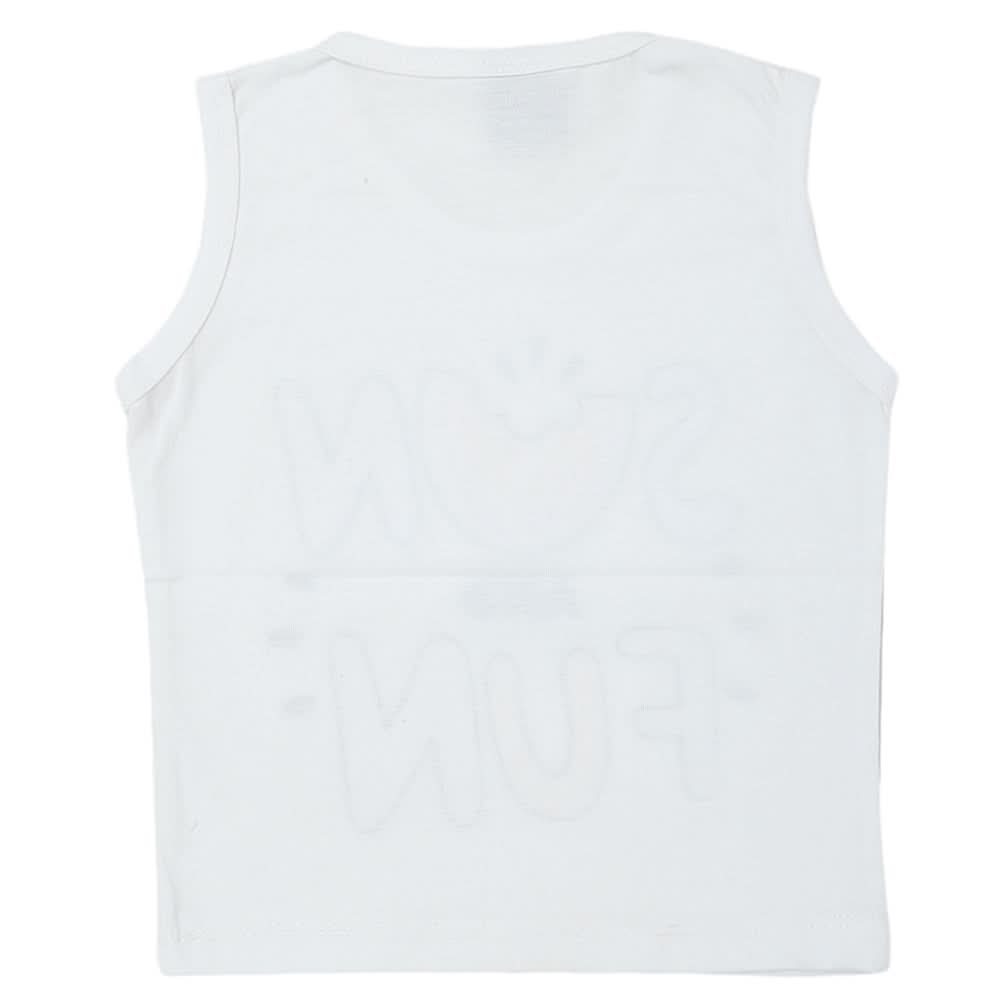 Girl's Sando T-Shirts - White, Kids, Girls T-Shirts, Chase Value, Chase Value