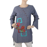 Women's Cross Neck Patti Kurti - Royal Blue, Women, Ready Kurtis, Chase Value, Chase Value