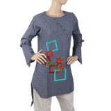 Women's Cross Neck Patti Kurti - Royal Blue, Women, Ready Kurtis, Chase Value, Chase Value