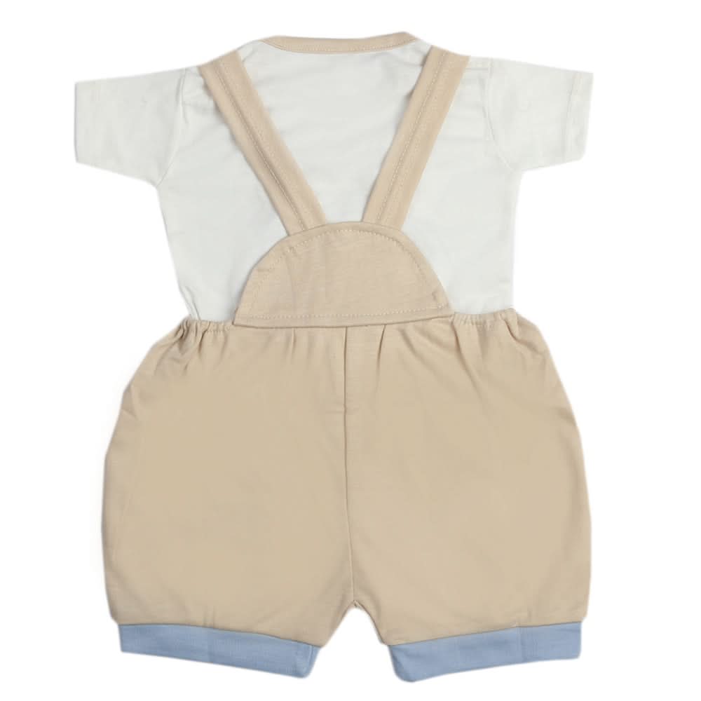 Newborn Boys Romper - Beige, Newborn Boys Rompers, Chase Value, Chase Value