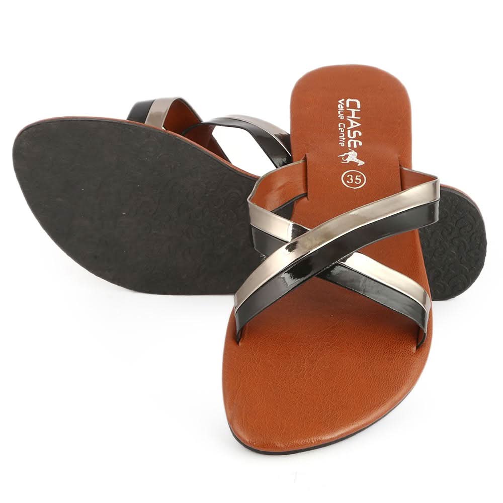 Girls Fancy Slippers (KL-0011) - Black, Kids, Girls Slippers, Chase Value, Chase Value