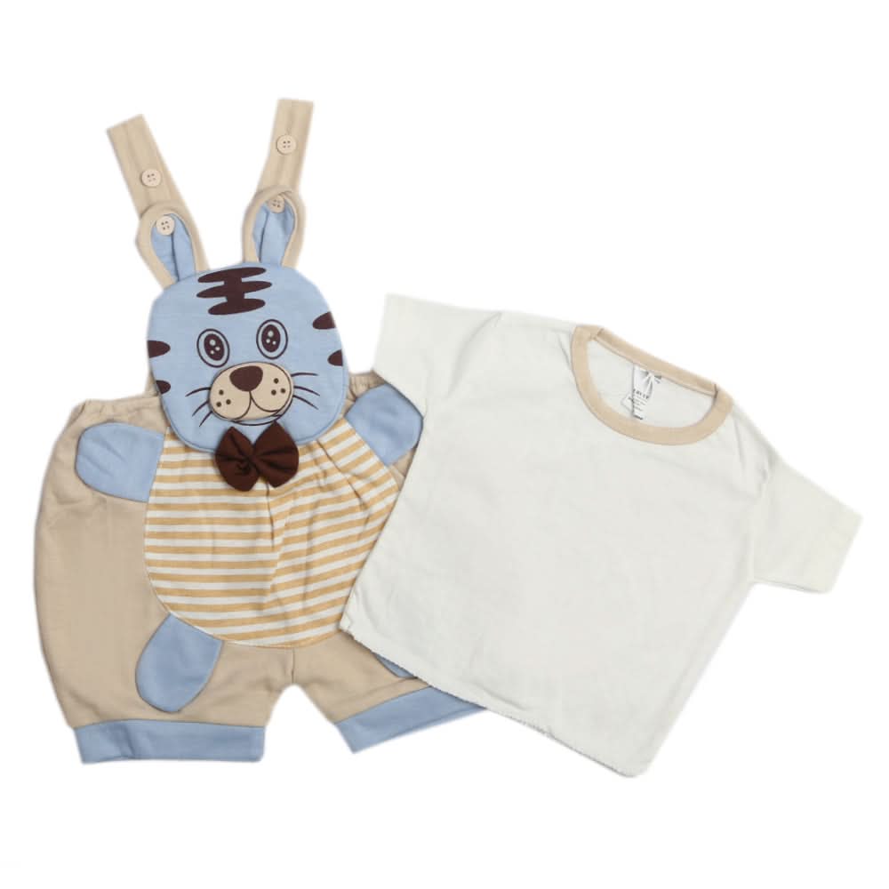 Newborn Boys Romper - Beige, Newborn Boys Rompers, Chase Value, Chase Value