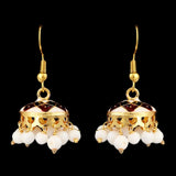 Women's Fancy Ear Jhumki - Golden - White, Jewellery, Chase Value, Chase Value