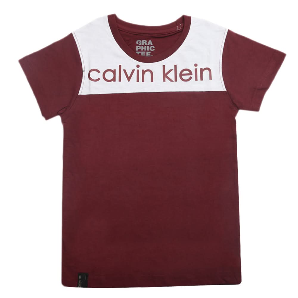 Boys Half Sleeves Fashion T-Shirt -Maroon, Kids, Boys T-Shirts, Chase Value, Chase Value