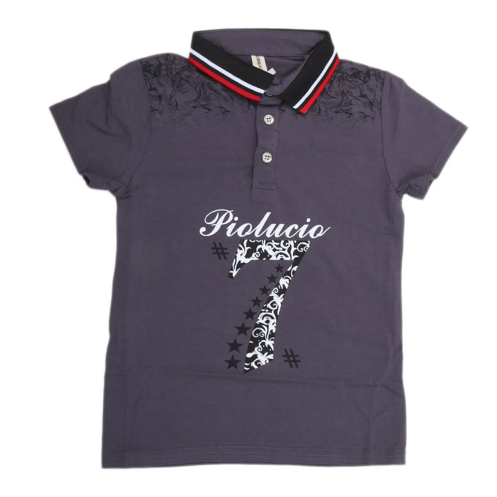 Boys Half Sleeves Polo T-Shirt - Dark Grey, Kids, Boys T-Shirts, Chase Value, Chase Value