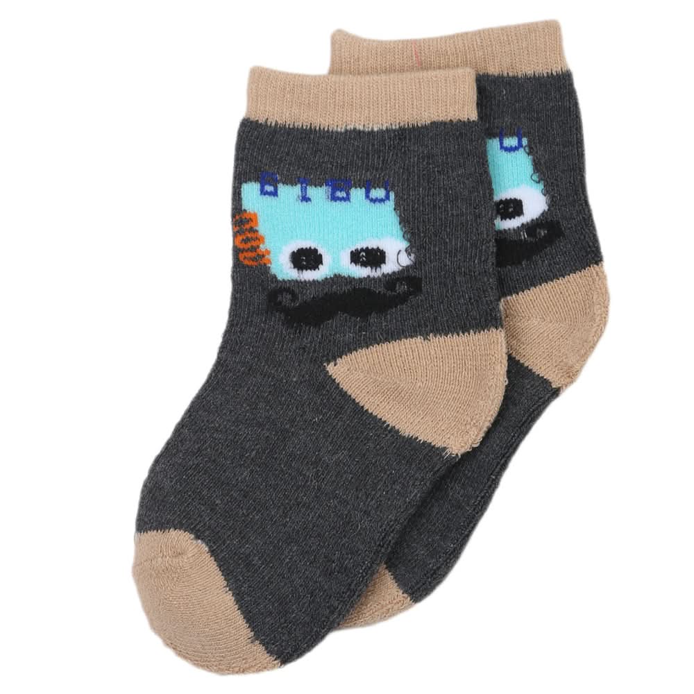 Kids Winter Socks - RS481 - Dark Grey - A, Kids, Boys Socks, Kids, Girls Socks, Chase Value, Chase Value