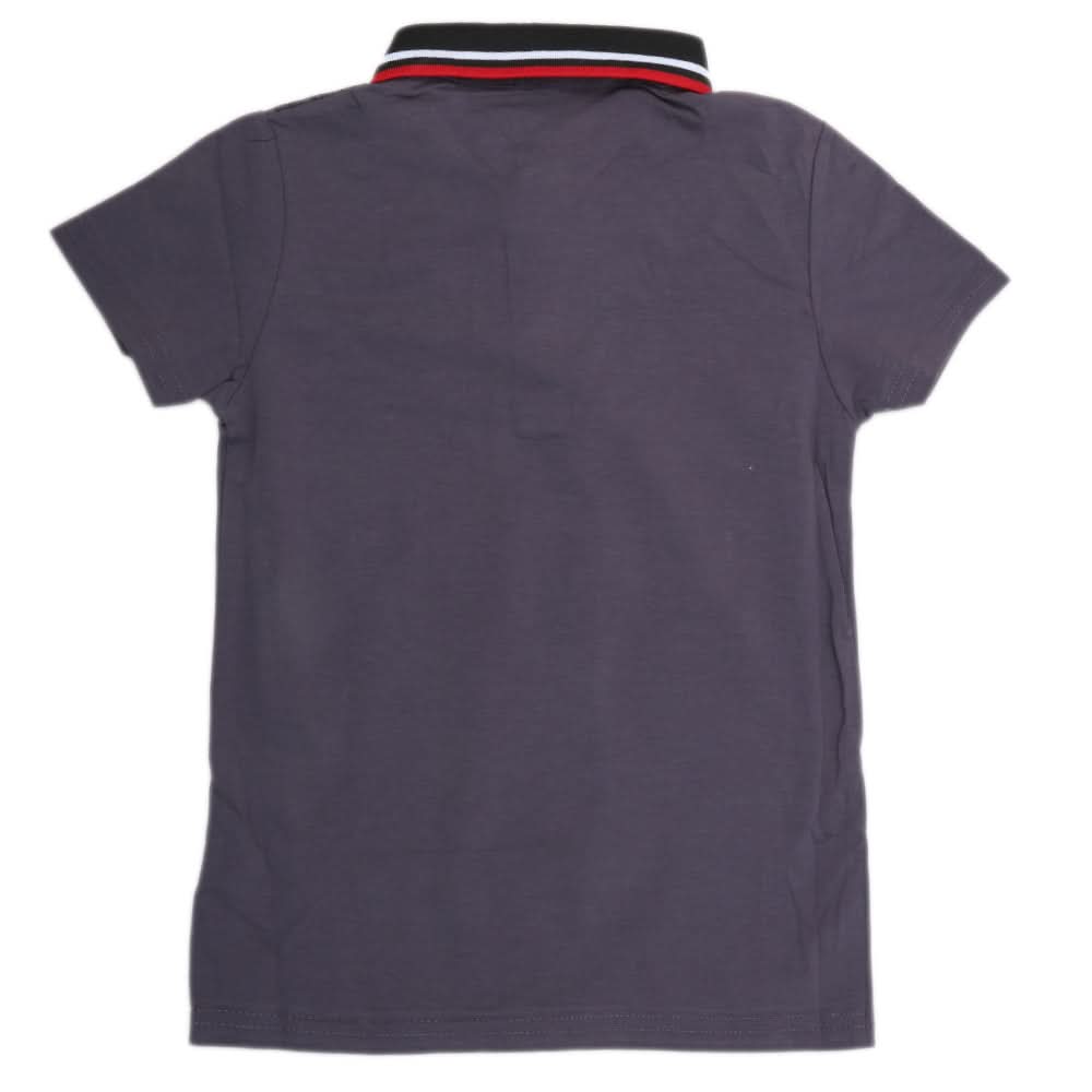 Boys Half Sleeves Polo T-Shirt - Dark Grey, Kids, Boys T-Shirts, Chase Value, Chase Value