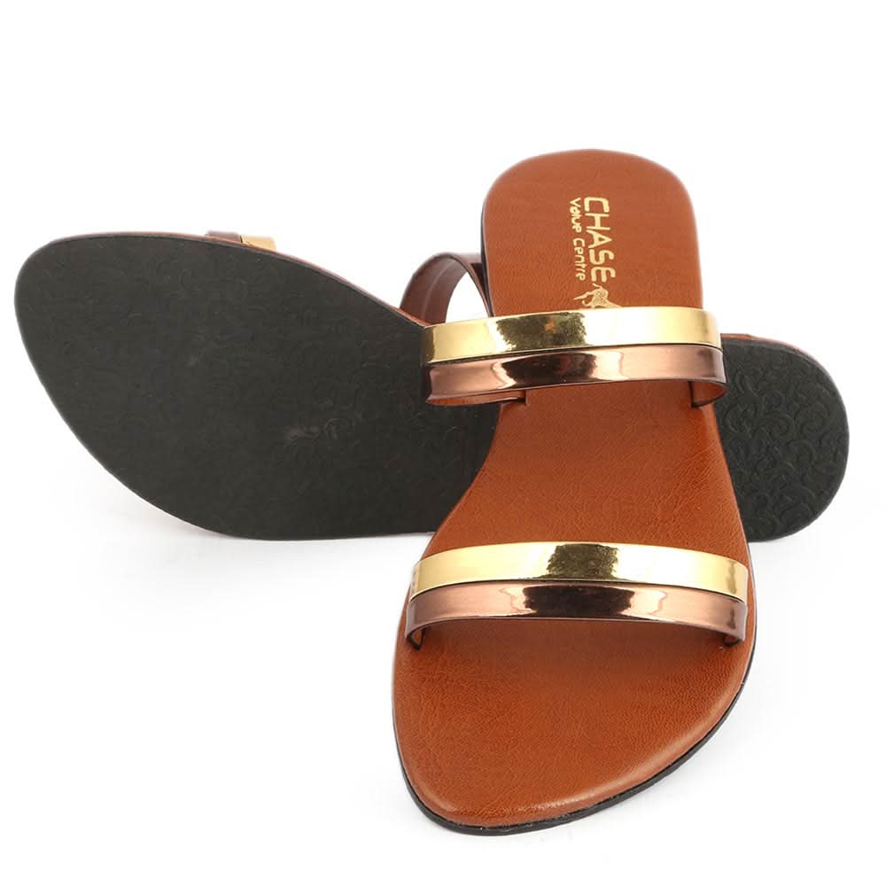 Girls Fancy Slippers (KL-0012) - Brown, Kids, Girls Slippers, Chase Value, Chase Value