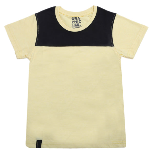 Boys Half Sleeves Fashion T-Shirt -Lemon, Kids, Boys T-Shirts, Chase Value, Chase Value