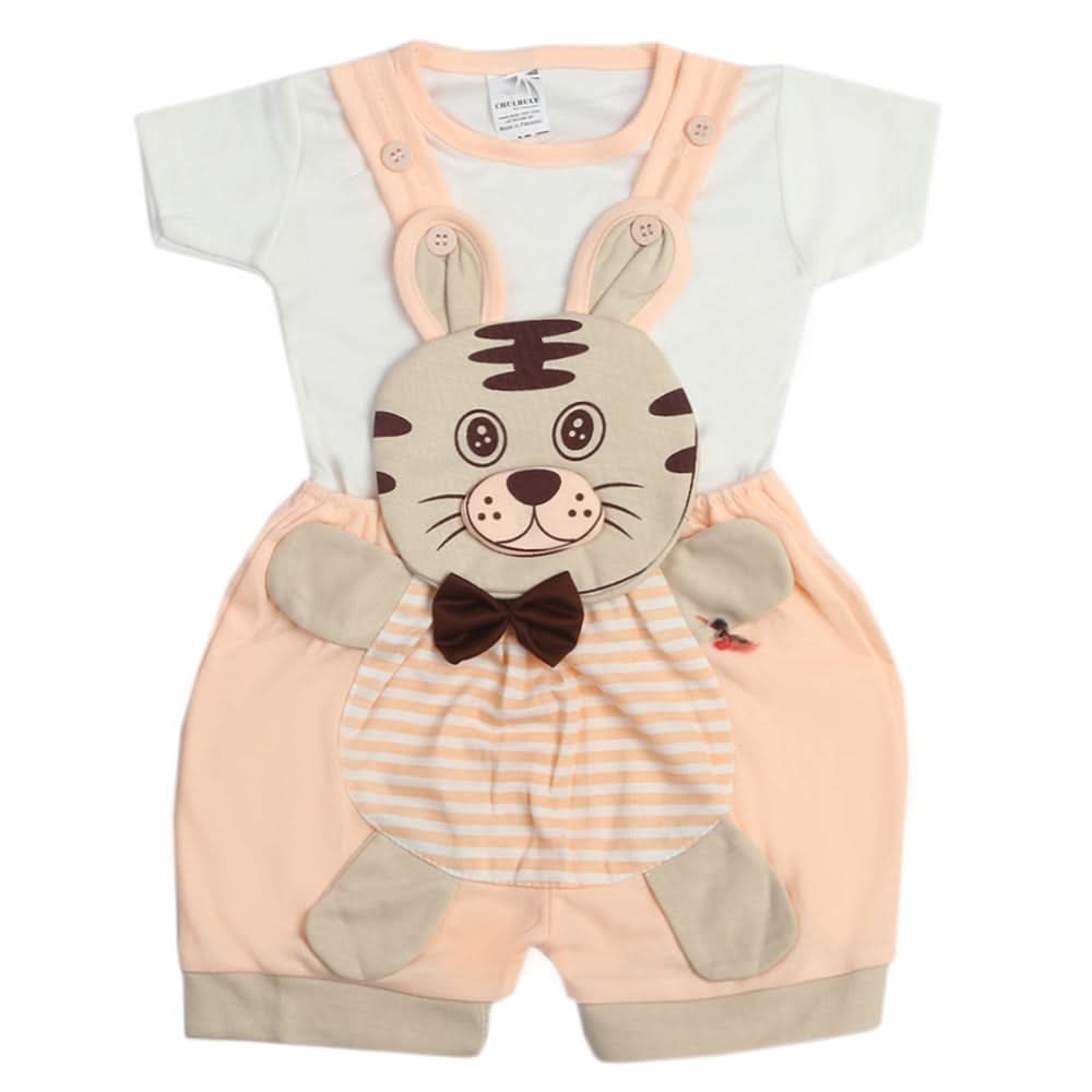 Newborn Boys Romper - Peach, Newborn Boys Rompers, Chase Value, Chase Value