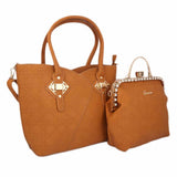 Women's Handbag (223J) 2 Pcs - Brown, Women, Bags, Chase Value, Chase Value