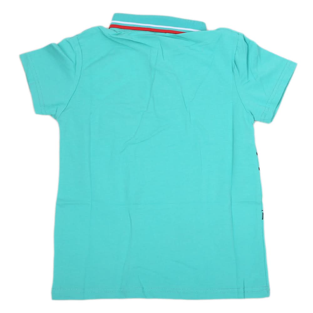 Boys Half Sleeves Polo T-Shirt - Green, Kids, Boys T-Shirts, Chase Value, Chase Value