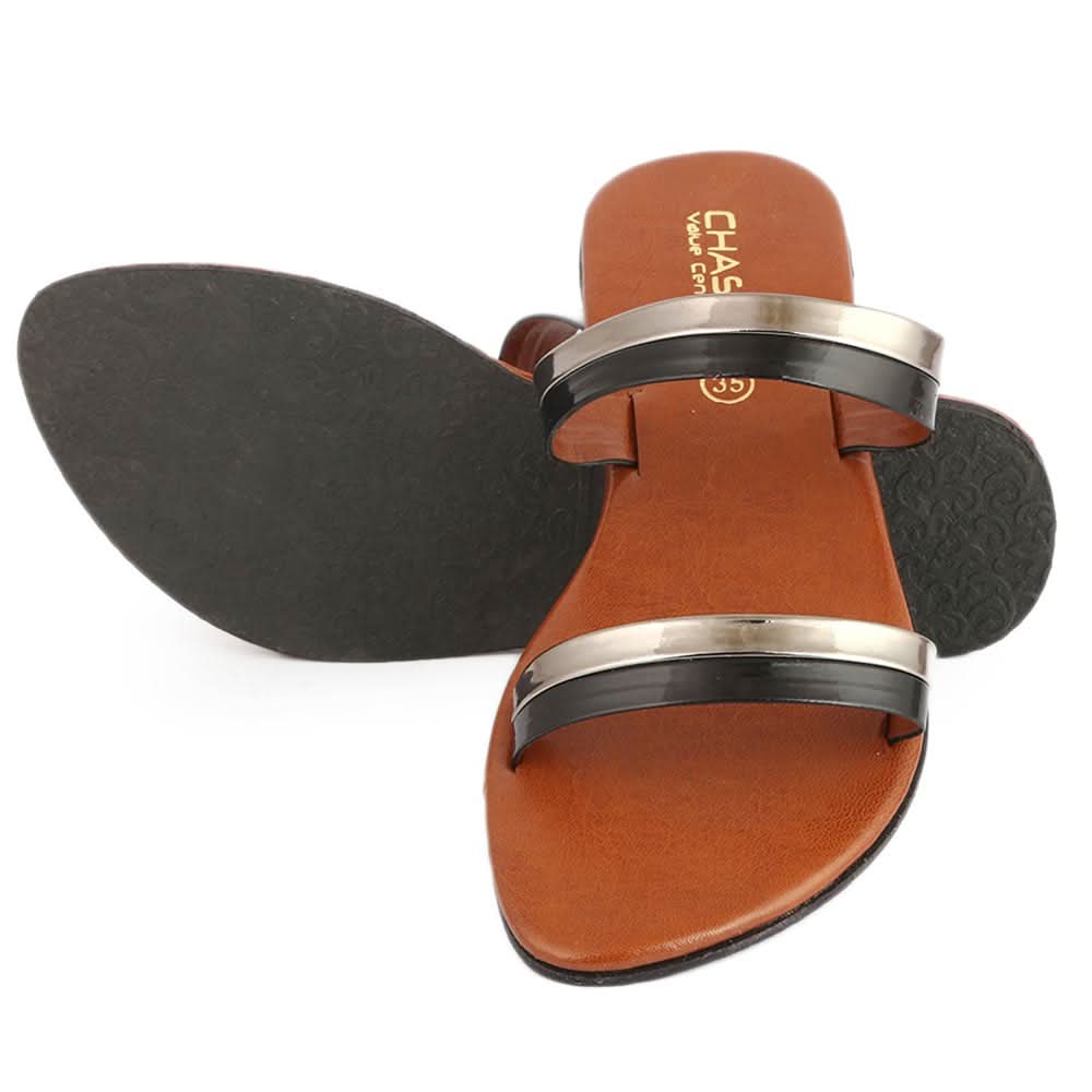 Girls Fancy Slippers (KL-0012) - Black, Kids, Girls Slippers, Chase Value, Chase Value
