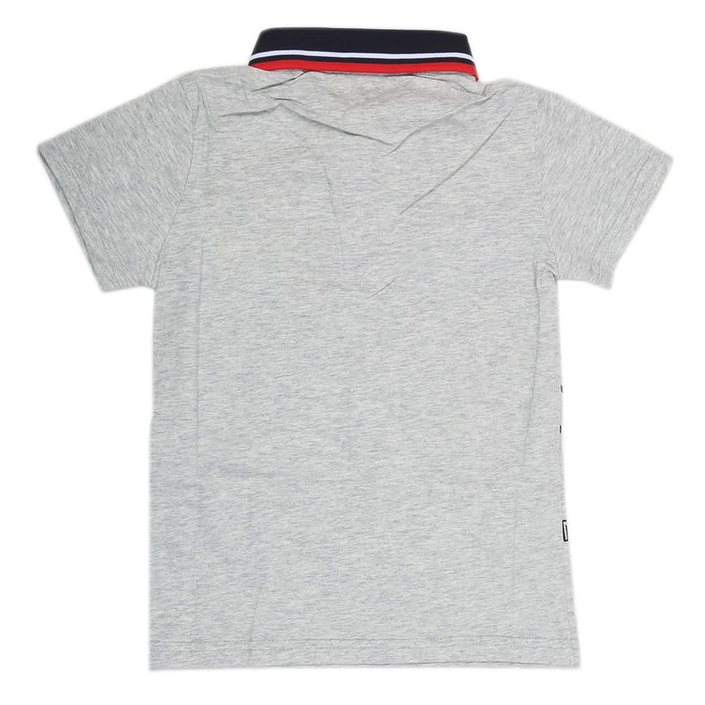 Boys Half Sleeves Polo T-Shirt - Light Grey, Kids, Boys T-Shirts, Chase Value, Chase Value