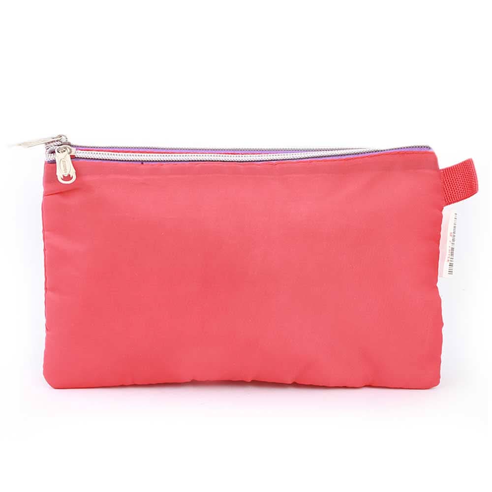 Pencil Pouch Two Zipper - Red, Kids, Pencil Boxes And Stationery Sets, Chase Value, Chase Value