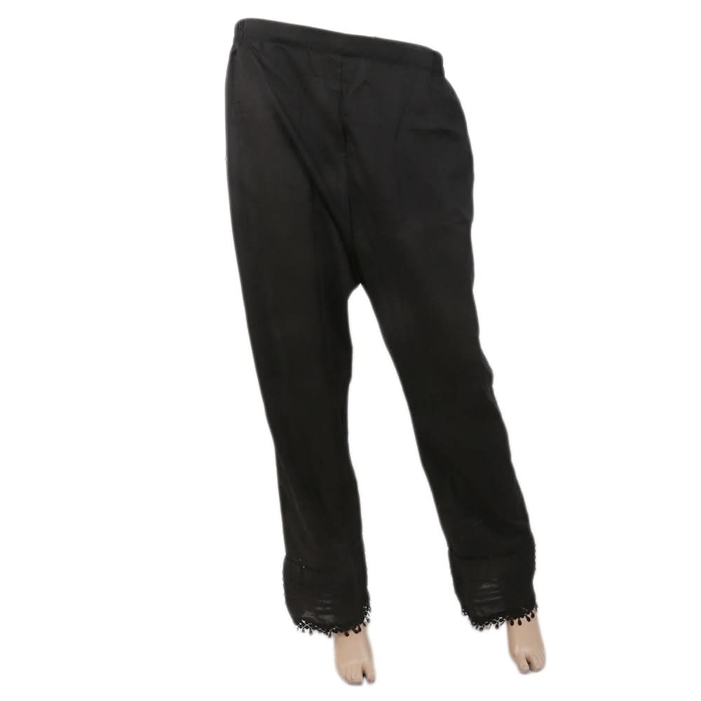 Women's Trouser With Plates & Lace - Black, Women, Pants & Tights, Chase Value, Chase Value