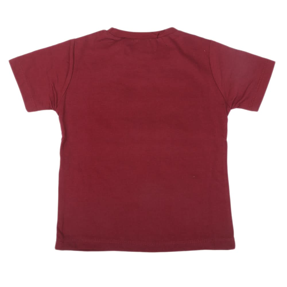 Boys Half Sleeves Jersey T-Shirt 4150 - Maroon, Kids, Boys T-Shirts, Chase Value, Chase Value