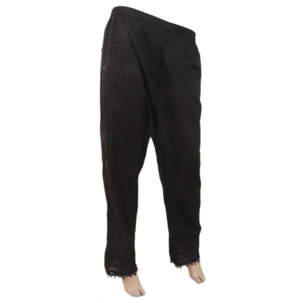 Women's Trouser With Plates & Lace - Black, Women, Pants & Tights, Chase Value, Chase Value