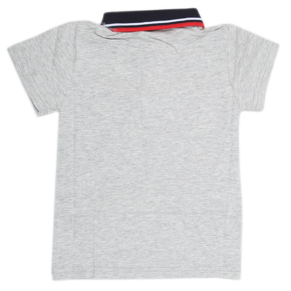 Boys Half Sleeves Polo T-Shirt - Grey, Kids, Boys T-Shirts, Chase Value, Chase Value