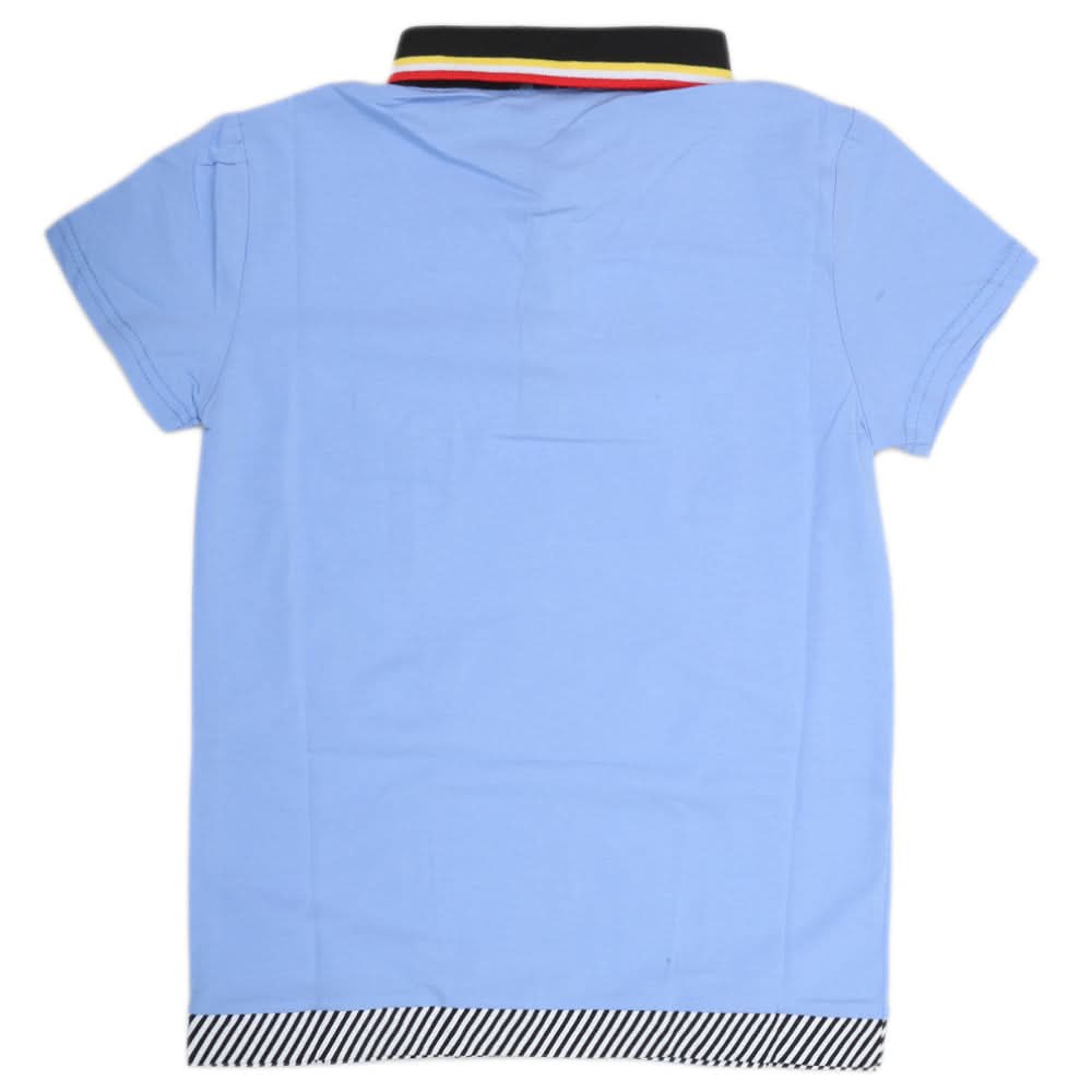 Boys Half Sleeves Polo T-Shirt - Light Blue, Kids, Boys T-Shirts, Chase Value, Chase Value