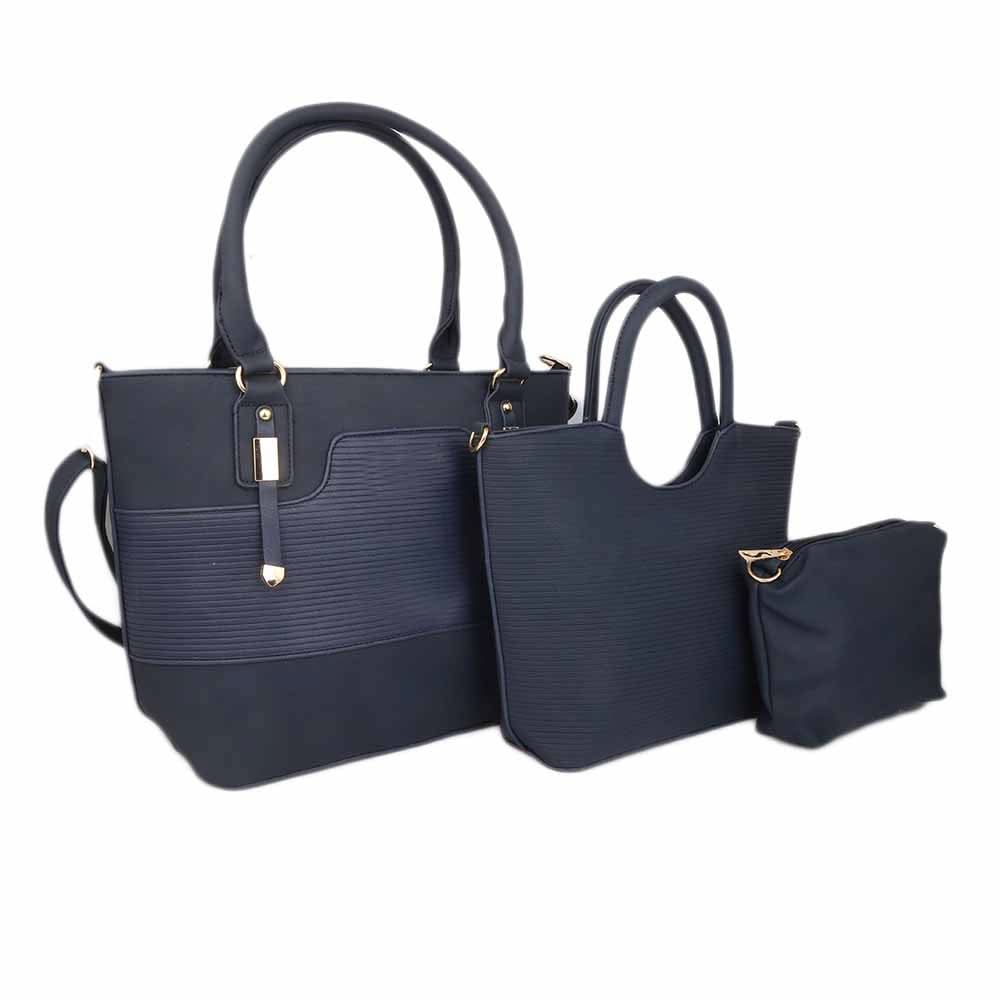 Women's Handbag (9725) 3 Pcs - Navy Blue, Women, Bags, Chase Value, Chase Value
