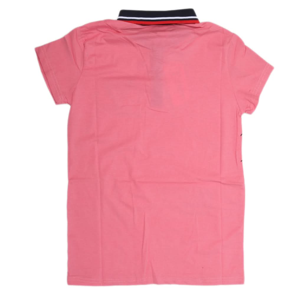 Boys Half Sleeves Polo T-Shirt - Pink, Kids, Boys T-Shirts, Chase Value, Chase Value