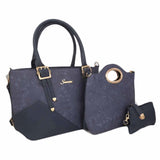 Women's Handbag (9728) 3 Pcs - Blue, Women, Bags, Chase Value, Chase Value