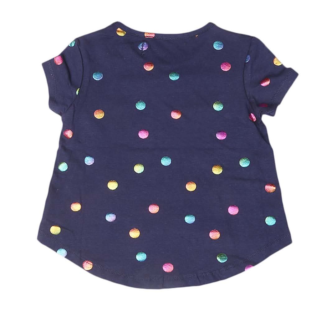 Girls Half Sleeves T-Shirt ST-01 - Blue, Kids, Girls T-Shirts, Chase Value, Chase Value