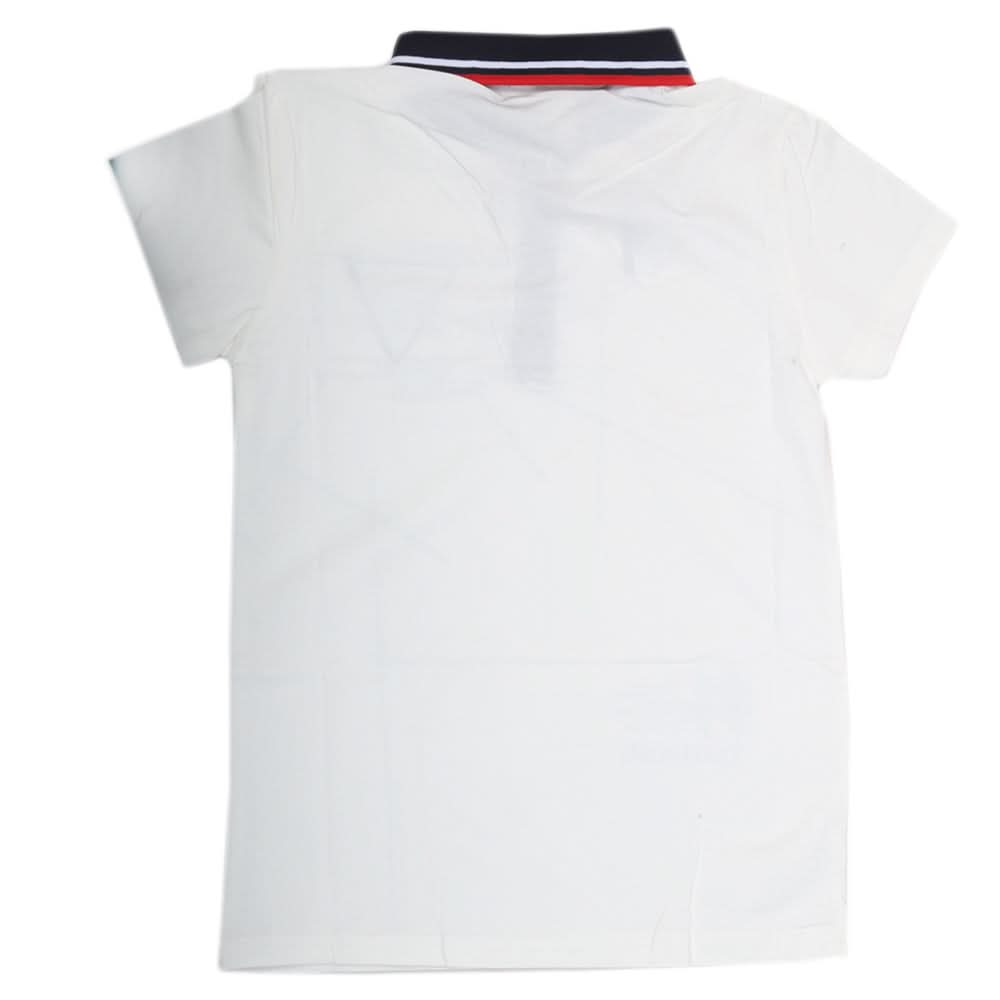 Boys Half Sleeves Polo T-Shirt - White, Kids, Boys T-Shirts, Chase Value, Chase Value