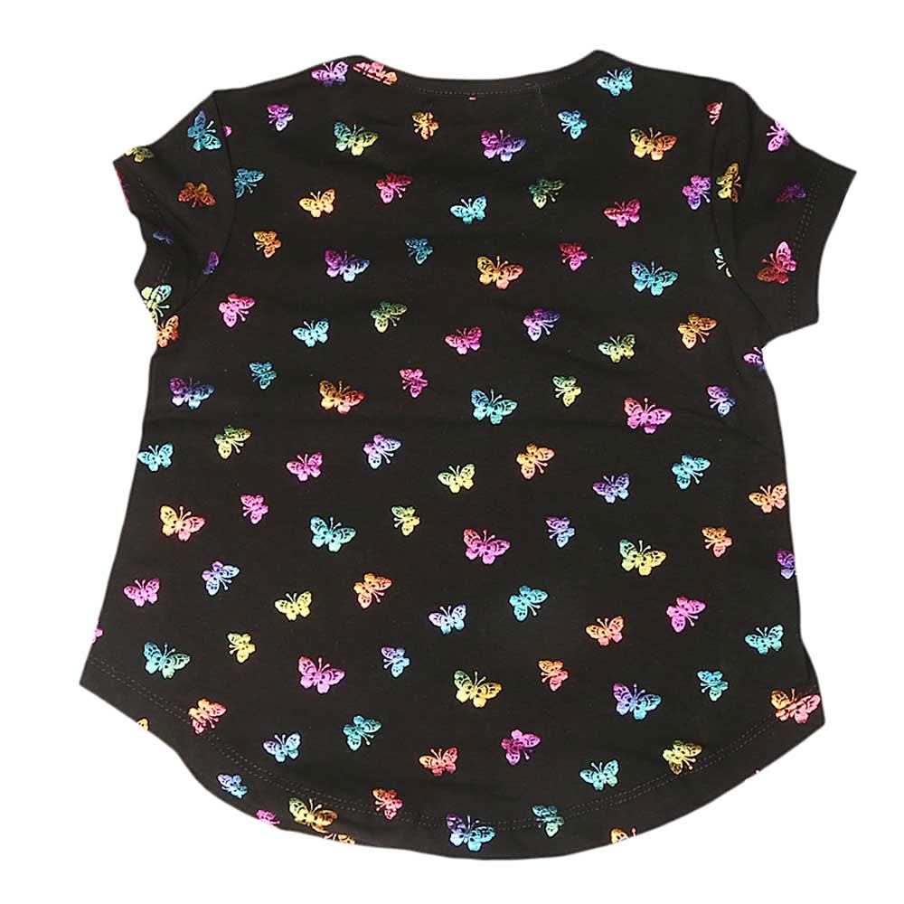Girls Half Sleeves T-Shirt ST-01 - Black, Kids, Girls T-Shirts, Chase Value, Chase Value
