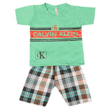 Boys 2 Pcs Suit Half Sleeves - Green, Kids, Boys Sets And Suits, Chase Value, Chase Value