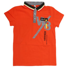Boys Half Sleeves Polo T-Shirt - Orange, Kids, Boys T-Shirts, Chase Value, Chase Value