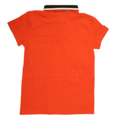 Boys Half Sleeves Polo T-Shirt - Orange, Kids, Boys T-Shirts, Chase Value, Chase Value