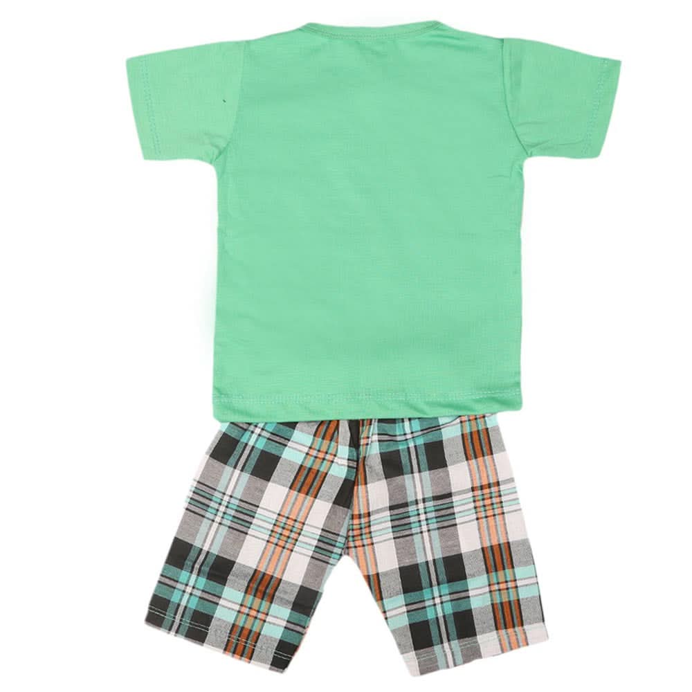 Boys 2 Pcs Suit Half Sleeves - Green, Kids, Boys Sets And Suits, Chase Value, Chase Value