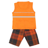 Boys 2 Pcs Suit Sando - Orange, Kids, Boys Sets And Suits, Chase Value, Chase Value